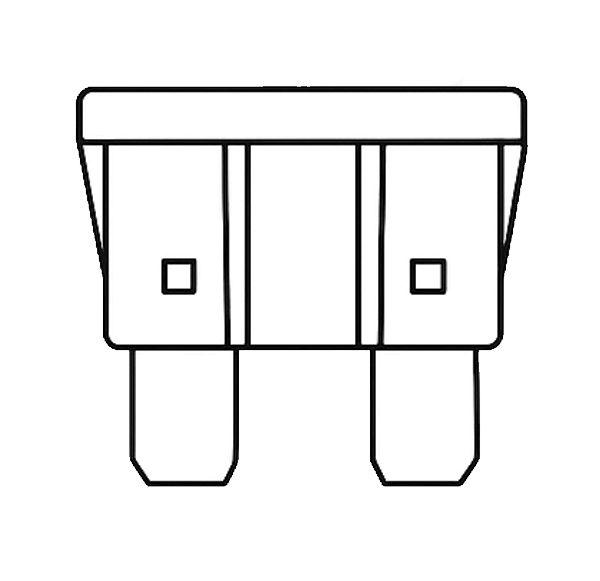 Line drawing of Standard Blade Fuse (ATO)