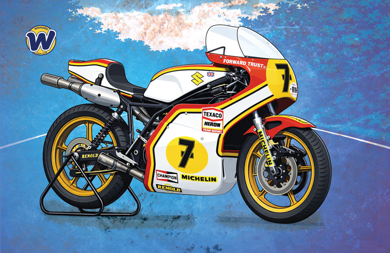 Barry Sheene number 7 Suzuki Grand Prix racing motorcycle