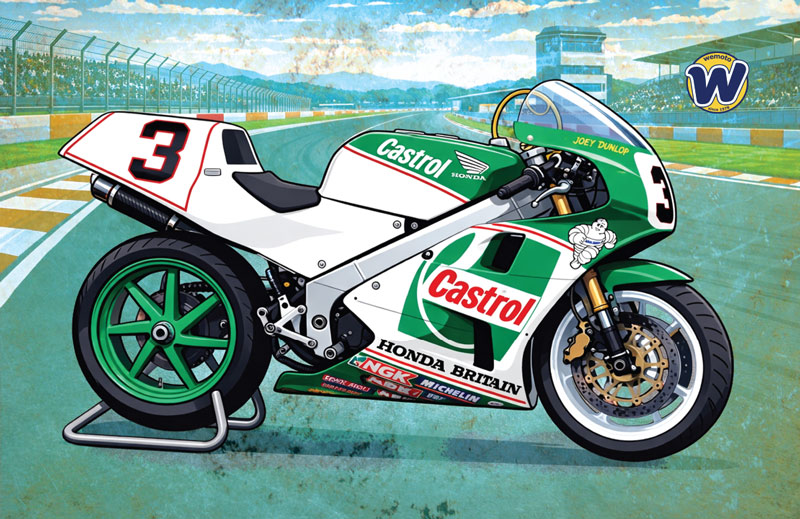 Joey Dunlop number 3 Castrol Honda racing motorcycle