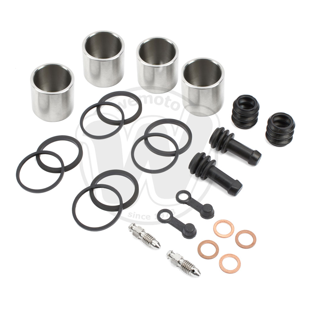 Brake Piston and Seal Kit Stainless Steel Front (Twin) - by TRK