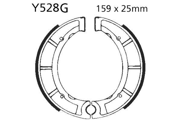 Brake Shoes Front EBC Grooved