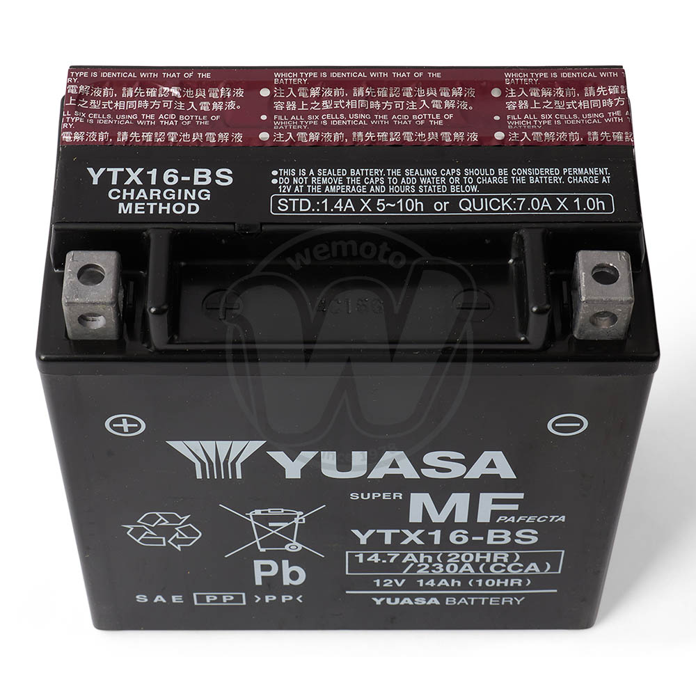Batterie moto YUASA YTX16-BS 12V 14Ah - Batterie de véhicule | AllBatteries