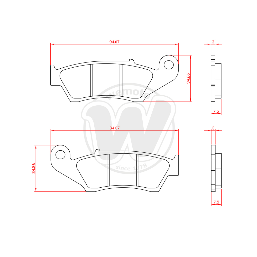 Brake Pads Front Brenta Off Road