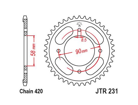 Sprocket Rear - JT