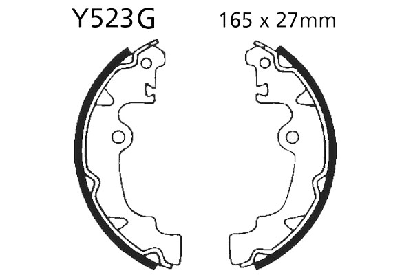 Brake Shoes Rear EBC Grooved