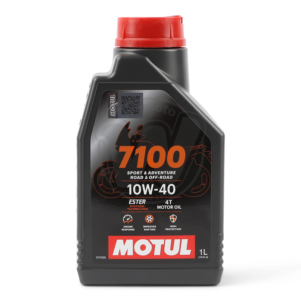 Motul 7100 10W40 - Huile 4 temps -100% Synthetique - 1 Litre