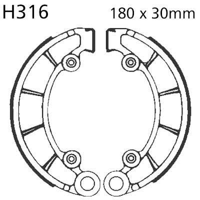 Brake Shoes Rear EBC Standard