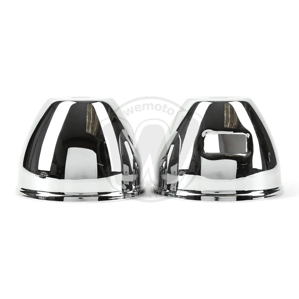 Speedo & Tacho Bottom Clock Covers Chrome Pair Kawasaki Z650/900