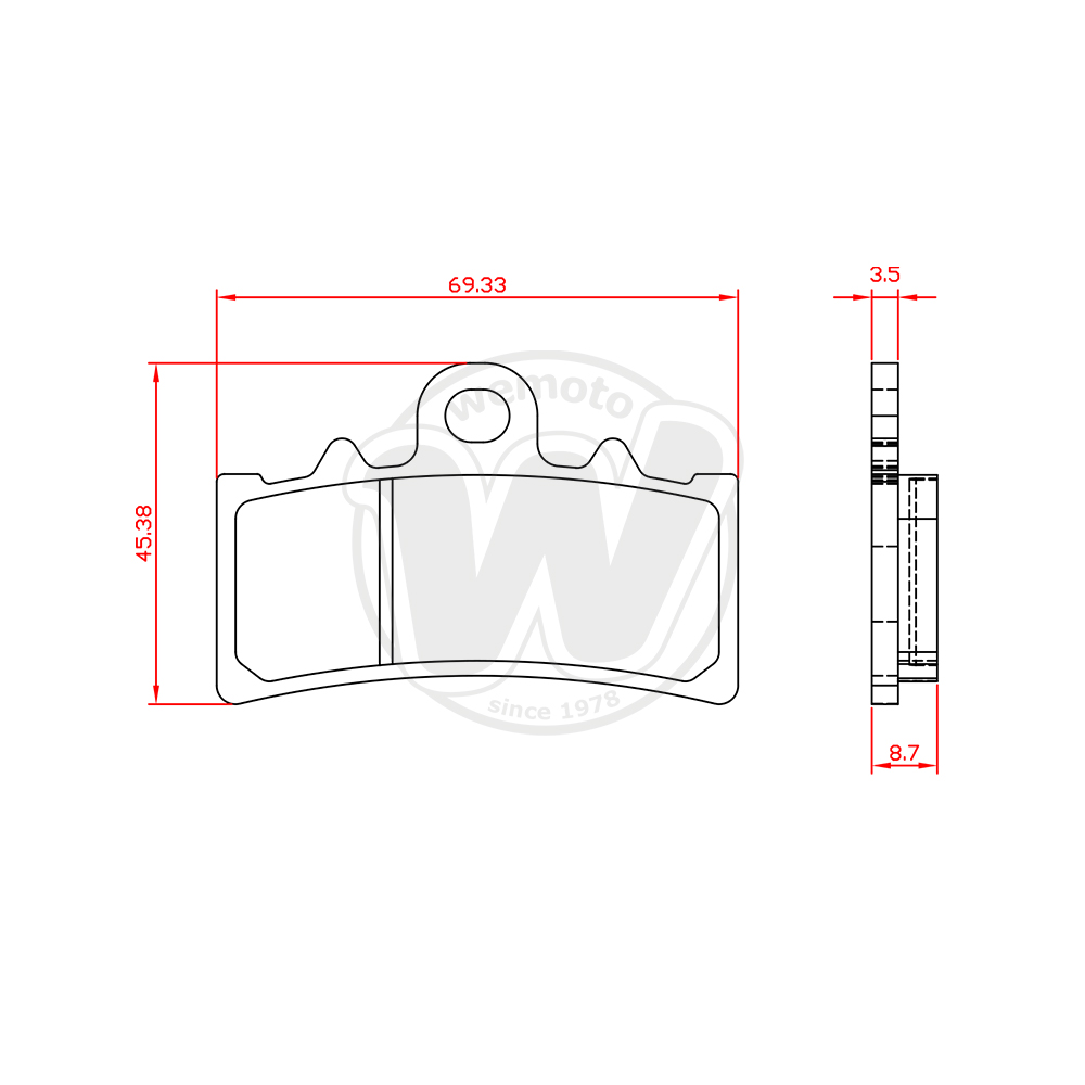 Plaquettes de Frein Avant BRENTA Standard (Type GG )