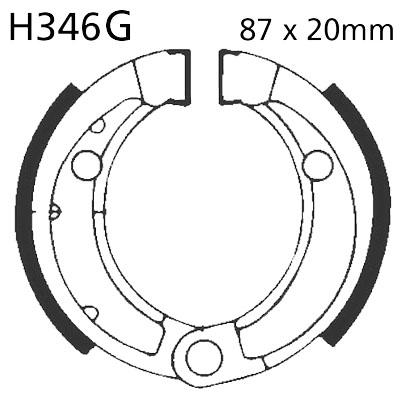 Brake Shoes Front EBC Grooved