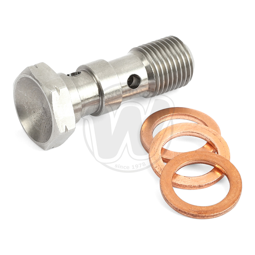 Boulon Banjo pour Maître Cylindre Avant - Double Durite - Inox