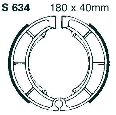 Brake Shoes Rear EBC Grooved