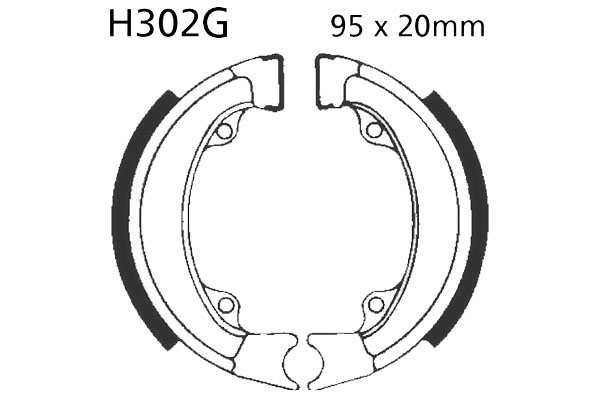 Brake Shoes Rear EBC Grooved