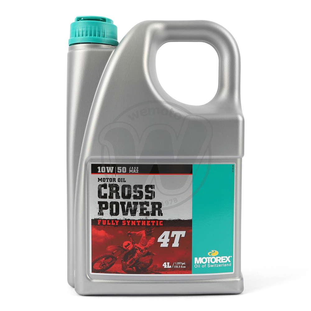 Motorex Huile 4T MOTOREX Cross Power - 100% Synthetique 10W/50 - 4 Litres