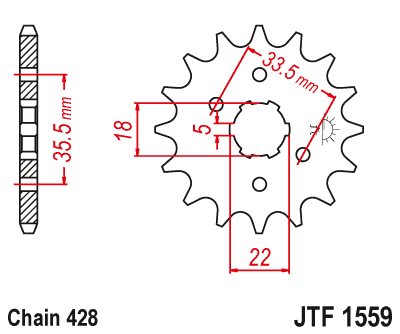 Sprocket Front Less 1 Tooth - JT (Check Chain Length)