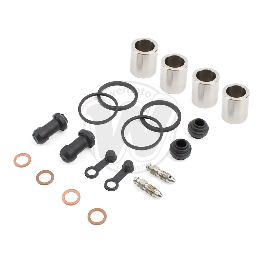 Kit retenes y pistones inox - pinzas de freno delantero completo (doble) - TRK