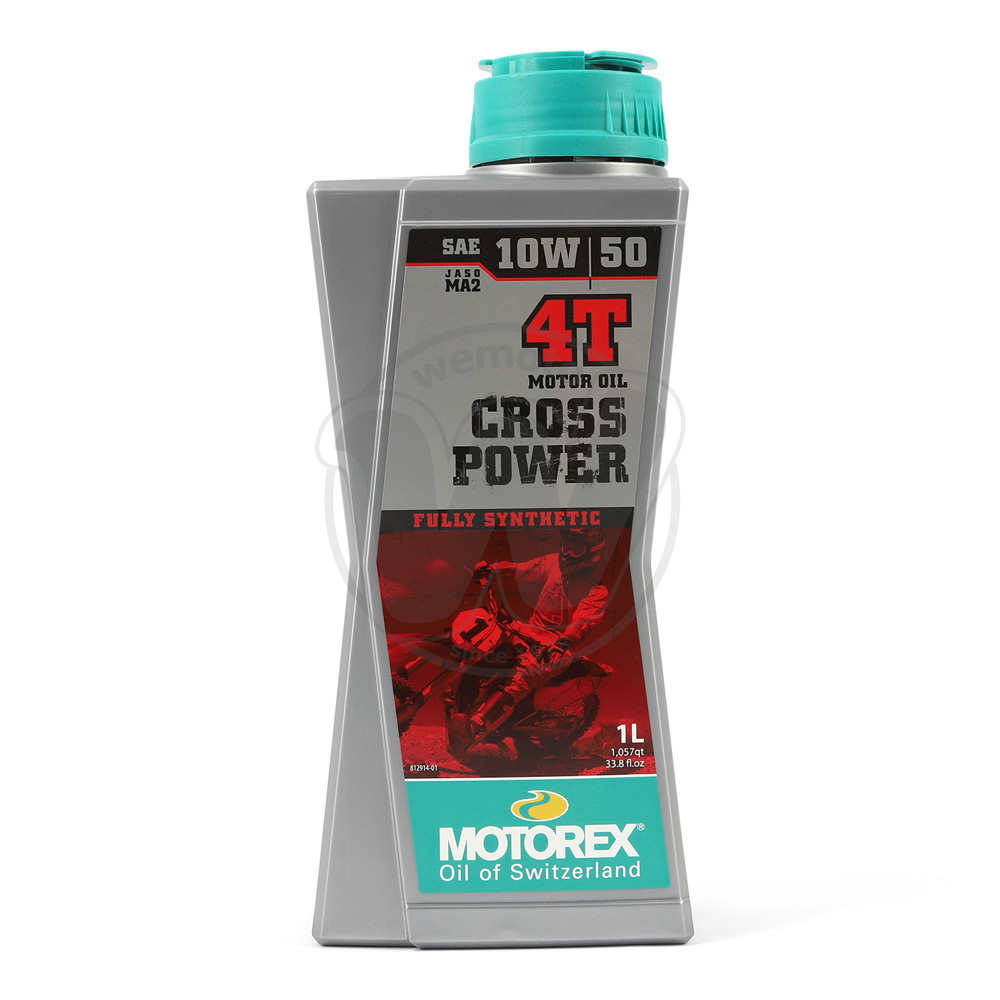 Huile 4T MOTOREX Cross Power - 100% Synthetique 10W/50 - 1 Litre