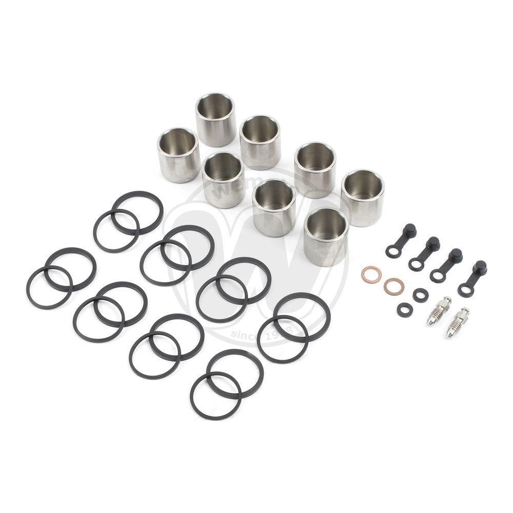 Brake Piston and Seal Kit Stainless Steel Front (Twin) - by TRK