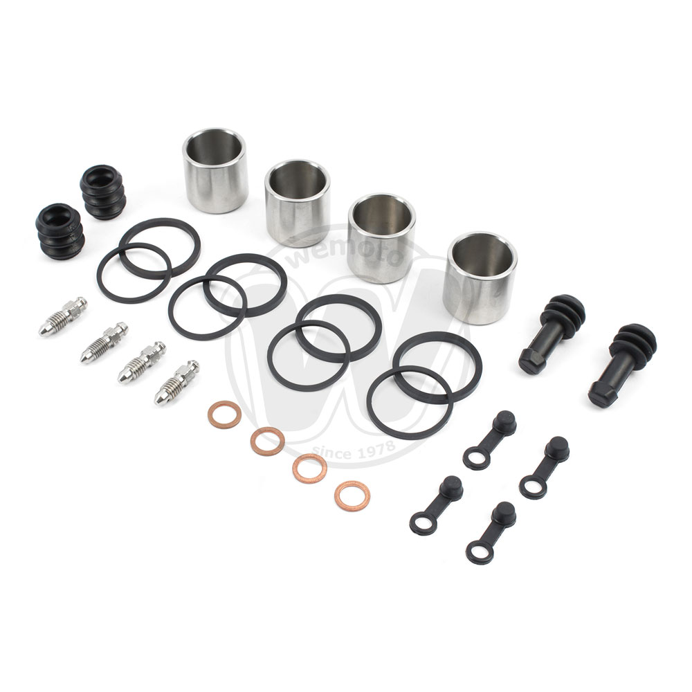 Brake Piston and Seal Kit Stainless Steel Front (Twin) - by TRK