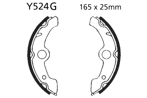 Brake Shoes Front EBC Grooved