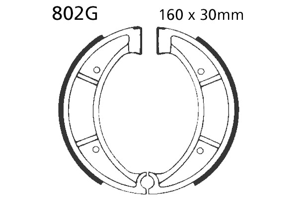 Brake Shoes Front EBC Grooved