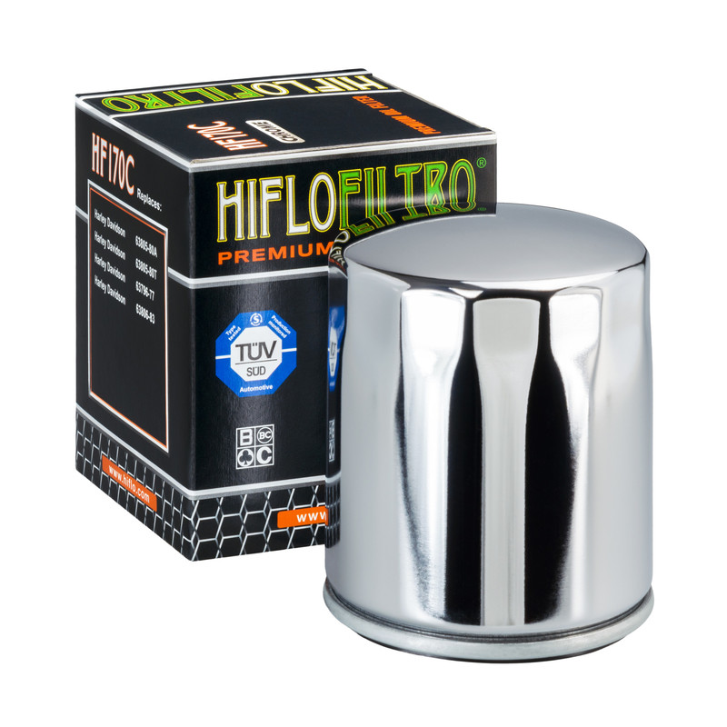 Olejový filtr HiFlo - chromovaný