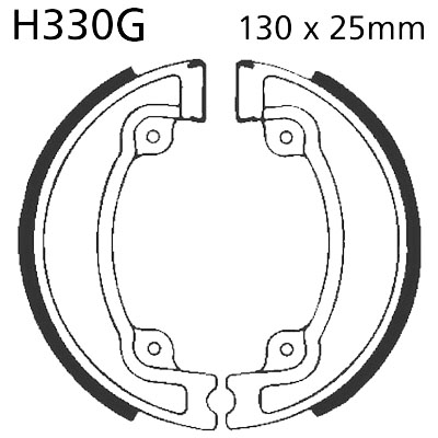 Brake Shoes Rear EBC Grooved