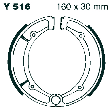 Brake Shoes Rear EBC Grooved