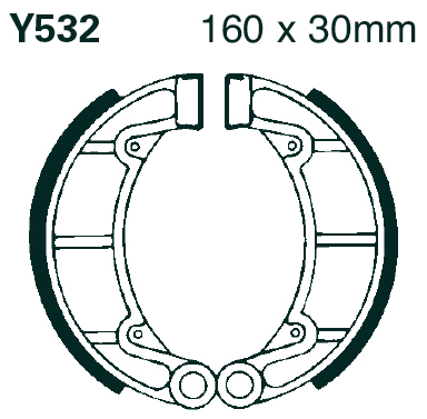 Brake Shoes Rear EBC Grooved