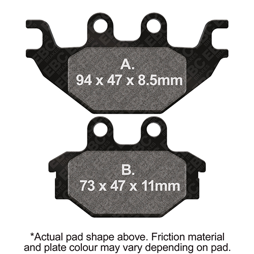 Plaquettes de Frein Arrière EBC Standard (Type GG)