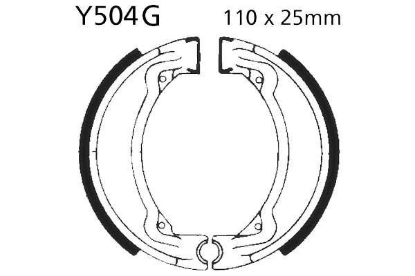 Brake Shoes Front EBC Grooved
