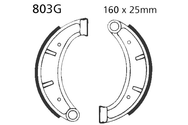 Brake Shoes Front EBC Grooved