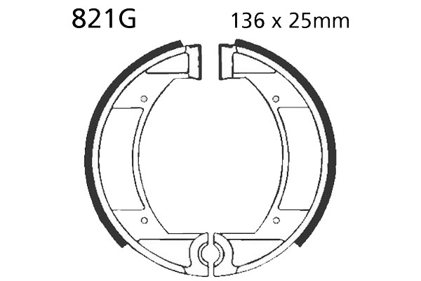 Brake Shoes Front EBC Grooved