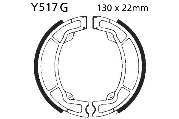 Brake Shoes Front EBC Grooved