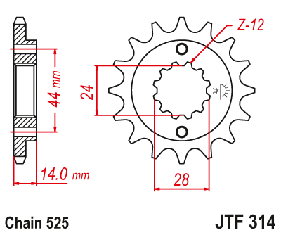 Sprocket Front Plus 1 Tooth - JT (Check Chain Length)