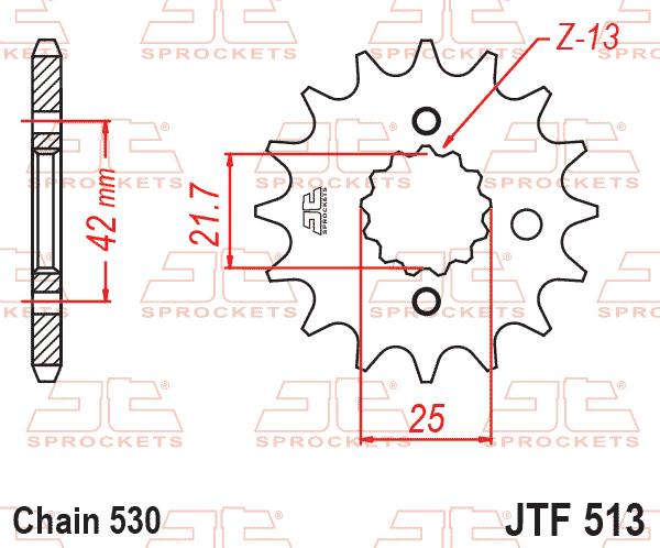 Sprocket Front Less 1 Tooth - JT (Check Chain Length)
