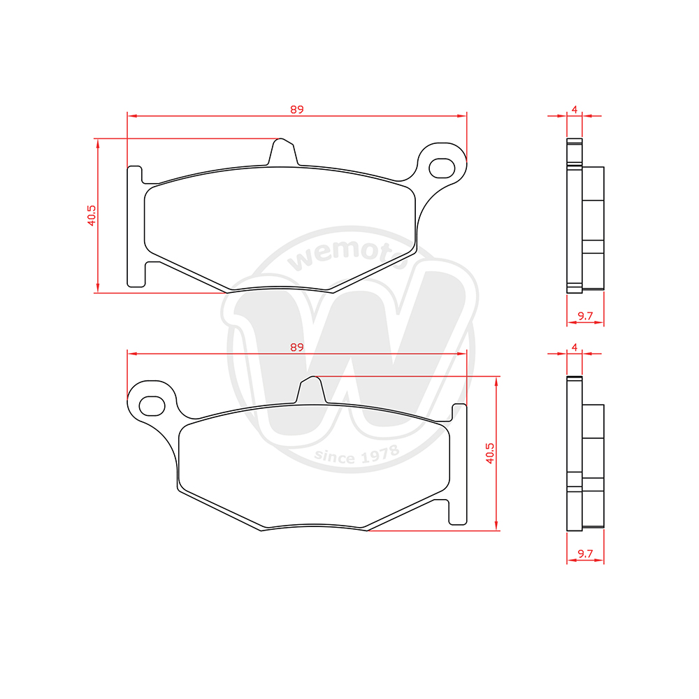 Brake Pads Rear Brenta Standard (GG Type)