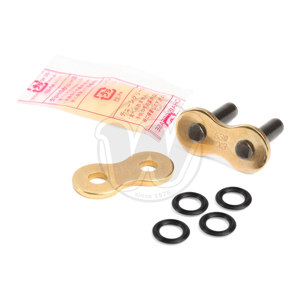 Chain DID VX X-Ring Premium Gold & Black Rivet Link