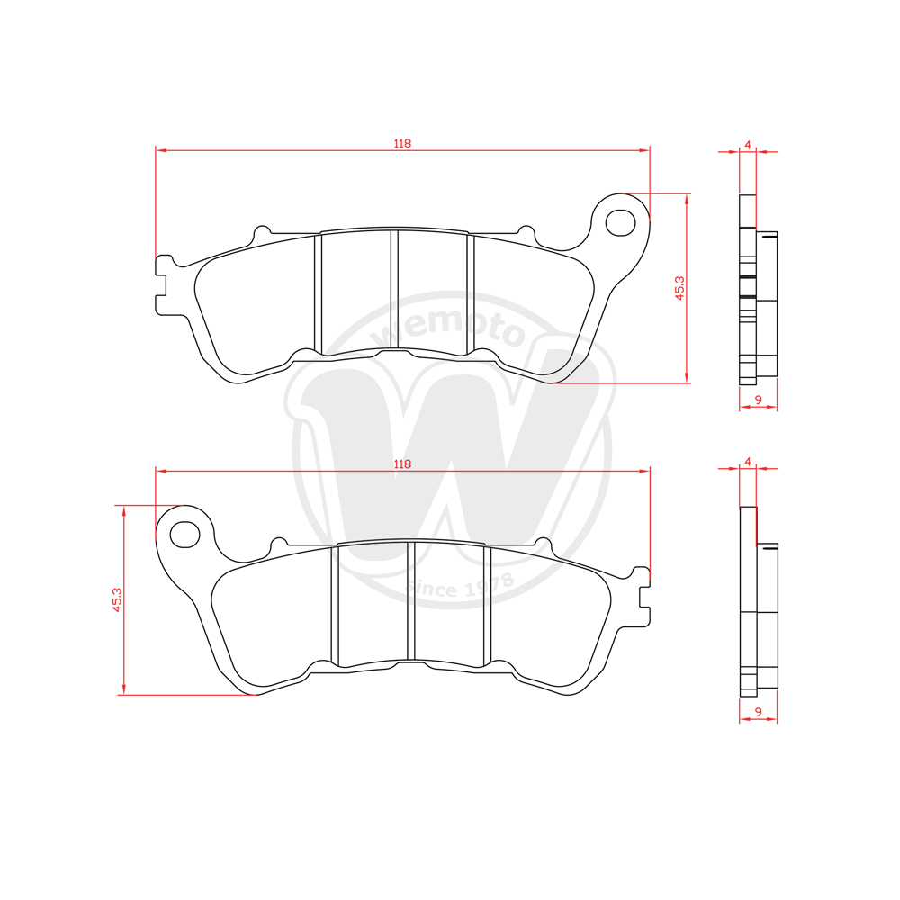 Brake Pads Front Brenta Standard (GG Type)