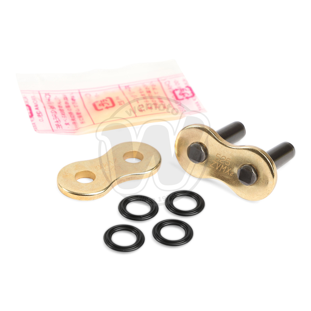 Maillon à Riveter - Chaîne DID ZVM-X Super Renforcée X-Ring Noir et Or