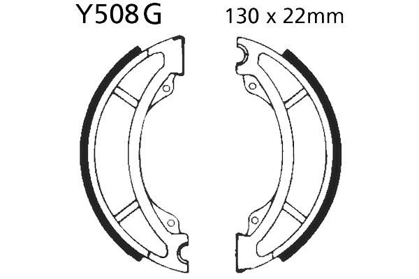 Brake Shoes Front EBC Grooved