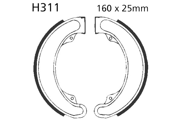 Brake Shoes Front EBC Standard