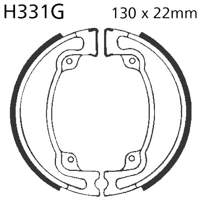 Brake Shoes Rear EBC Grooved