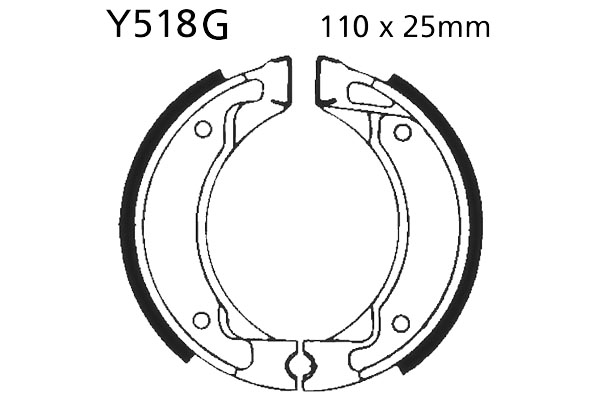 Brake Shoes Front EBC Grooved
