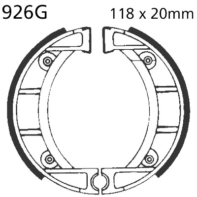 Brake Shoes Front EBC Grooved