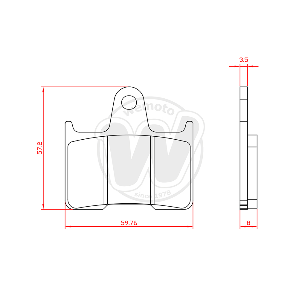 Brake Pads Rear Brenta Standard (GG Type)