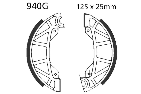 Brake Shoes Front EBC Grooved