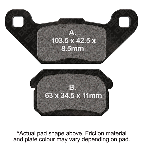 Plaquettes de Frein Arrière EBC Métal Fritté (Type GG)
