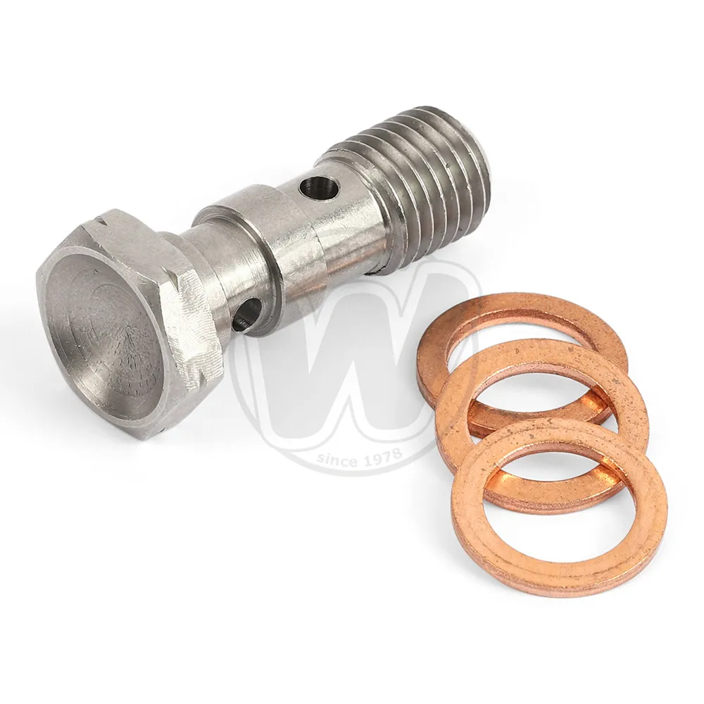 のの。 Banjo Bolt for Front Master Cylinder Double Hose (Stainless Steel