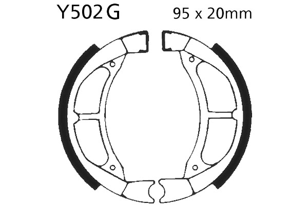 Brake Shoes Front EBC Grooved